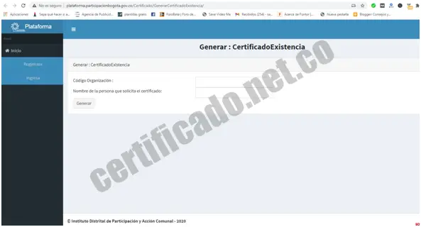 Generar certificado online